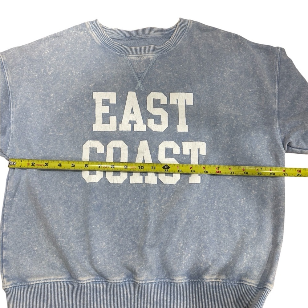 American Eagle Outfitters Vintage Washed Blue 'EAST COAST' Crewneck - Picture 6 of 6